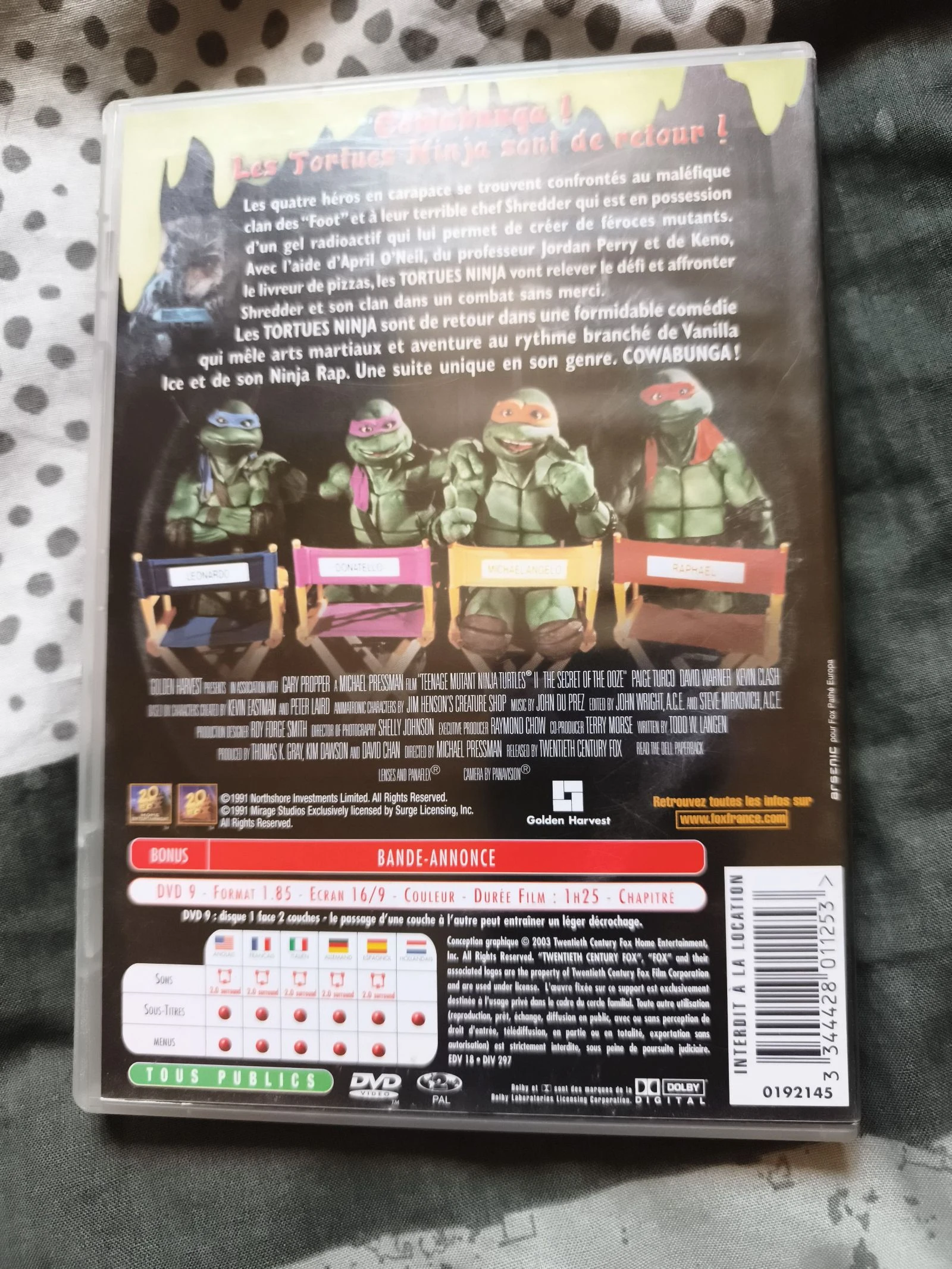 Os Tartarugas Ninjas 2 DVD Ninja – photo 2